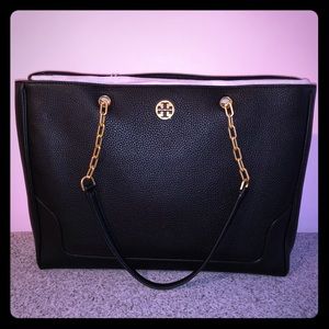 tory burch pebbled tote